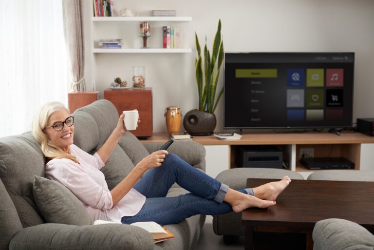 watching tv